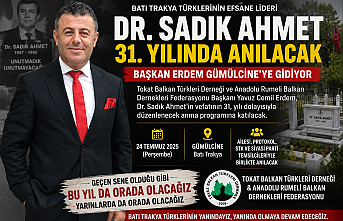 Başkan Erdem'e, Dr. Sadık Ahmet'i Anma Programı İçin Gümülcine'den Davet