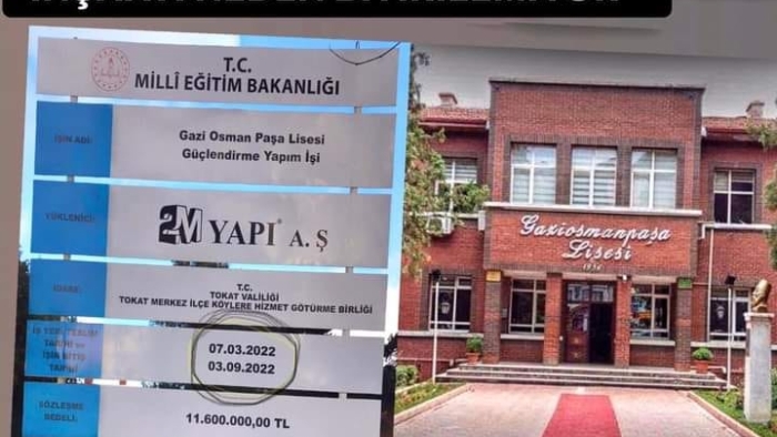 22 AYDIR 3 İL MİLLİ EĞİTİM MÜDÜRÜ GÖREN GAZİOSMANPAŞA LİSESİ İNŞAATI NEDEN BİTİRİLEMİYOR